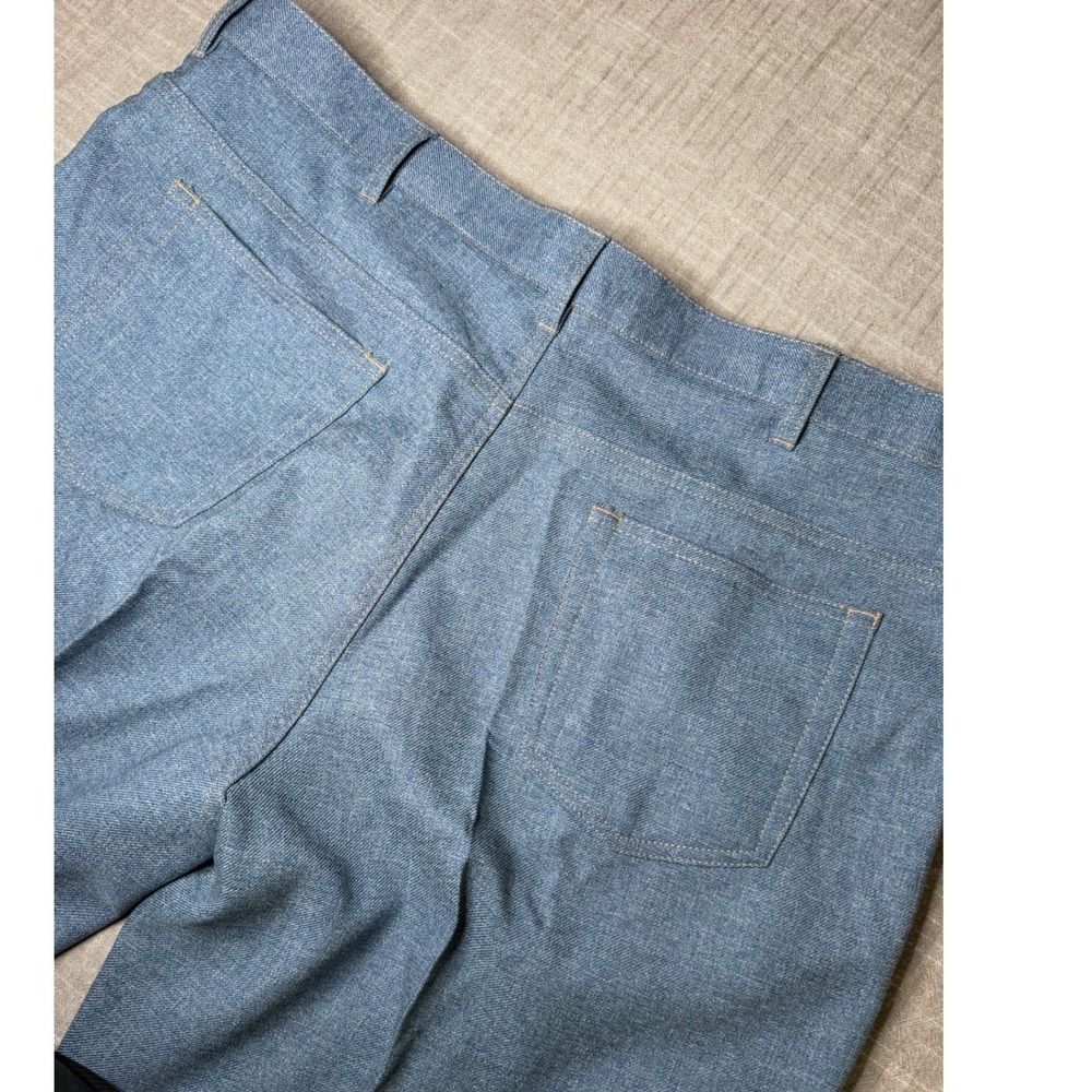 Haband Fit-Forever Mens Blue Polyester Twill Straight Leg Pants W40 L29 DISCO - Picture 11 of 11